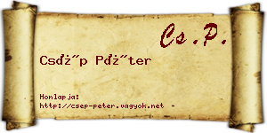 Csép Péter névjegykártya