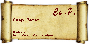 Csép Péter névjegykártya
